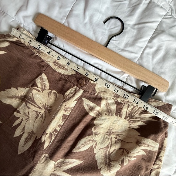 Vintage Sag Harbor 100% Silk Tropical Floral Pants - Size 16 - Picture 5 of 9